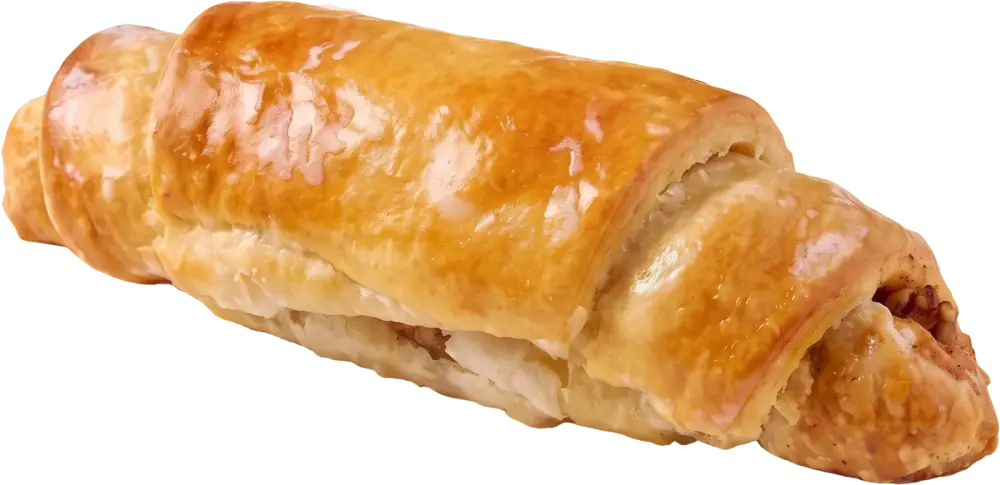 Ein Nussgipfel der Holzofenbäckerei Mann, freigestellt